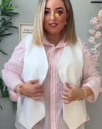 CHALECO BLAZER BLANCO
