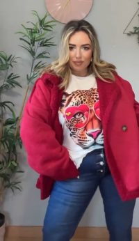 CHAQUETA ANTELINA GRANATE