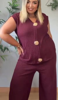CONJUNTO BOTONES GRANATE