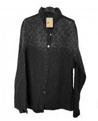 CAZADORA DENIM NEGRO BRILLO