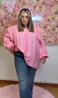 BLUSA VOLANTES ROSA
